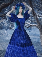 Синий бархат (Insomnia Dress). Цена проката: 2000₽; цвет: Синий; размер: 42-44